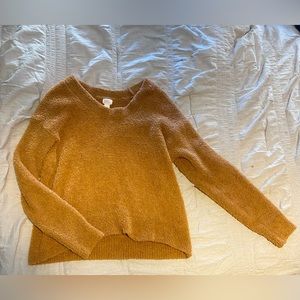 cute off the shoulder fuzzy sweater from target!